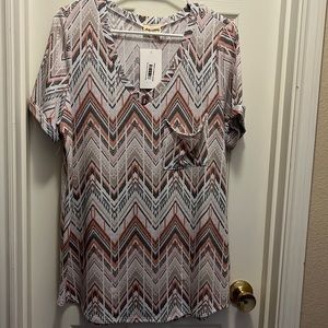 Maybe and Gray chevron shirt